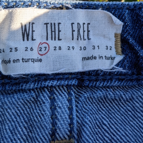 WE THE FREE distressed button fly denim skirt  Size 27 / 4 - Picture 6 of 11